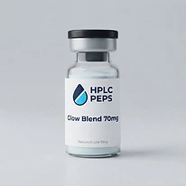 Glow Blend 70mg - HPLC Peps research peptide vial