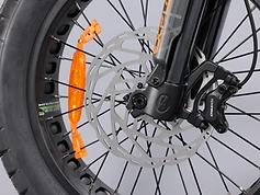 SLEDZ EVO front fork and hydraulic brake assembly detail