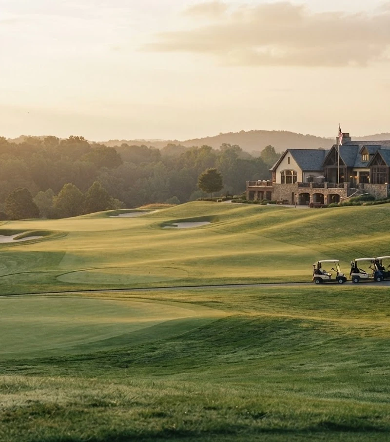 Golf tournament setting