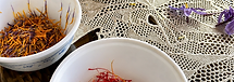 Breakfast from the garden — saffron and garden greens