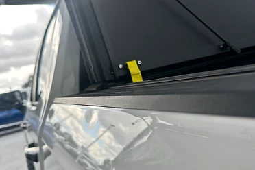 Silver Pickup Truck — Door Ding before and after paintless dent repair by Pete's Dent Repair - before