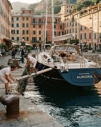 Portofino Harbour: The Art of the Stern-to