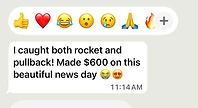 $600 caught on a news day move