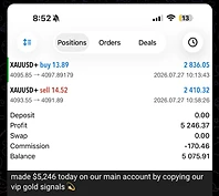$5,246 in one day on our main account