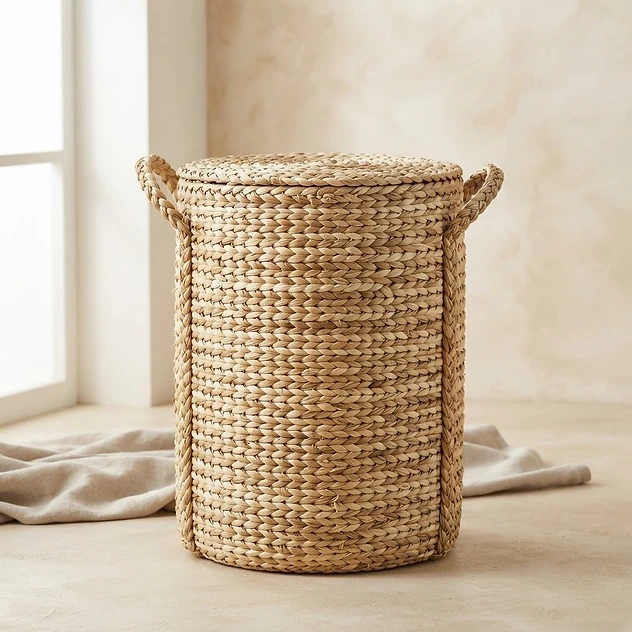 Panier à linge tressé