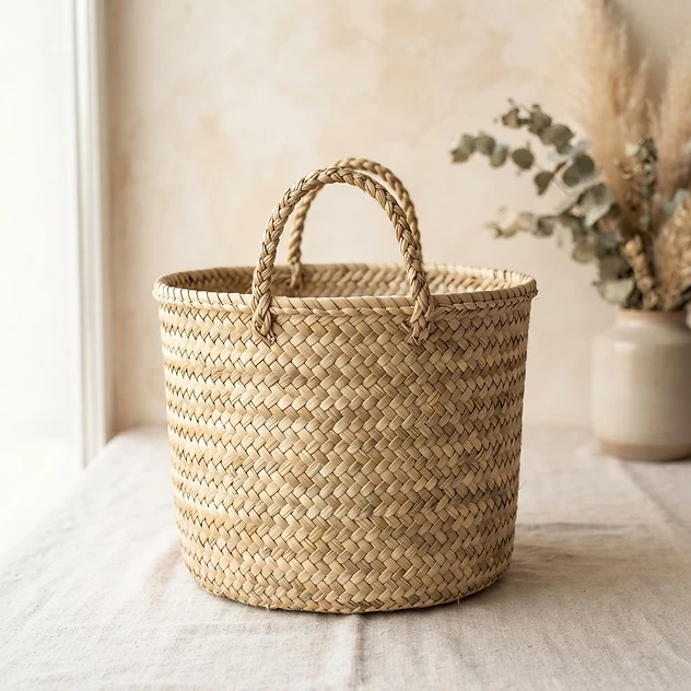 Panier tressé main