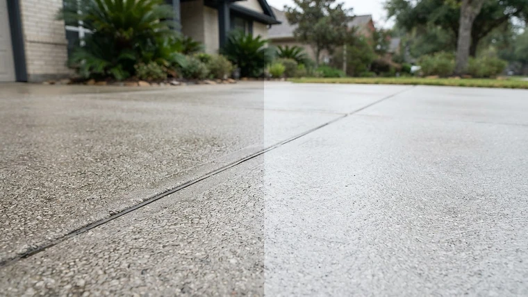 Professional exterior cleaning result