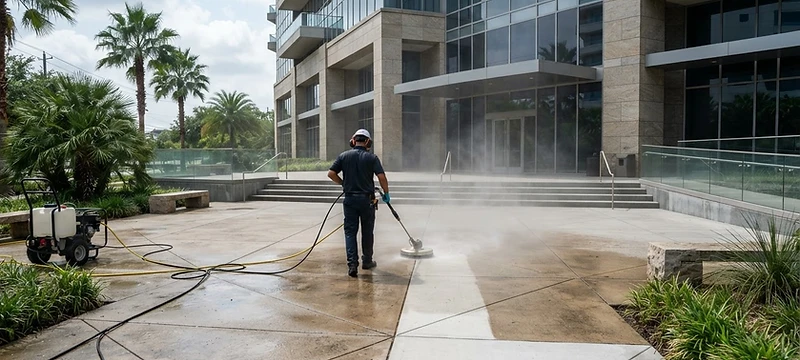 Commercial Concrete Cleaning exterior cleaning
