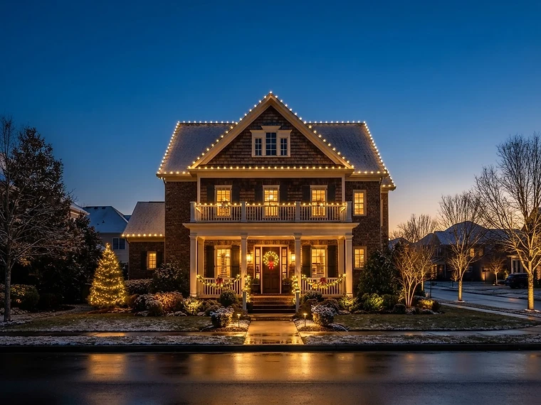Christmas Lights in Skiatook, OK - Thomas Lawn and Landscape