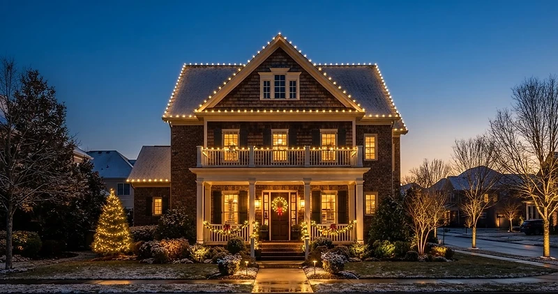 Christmas Lights in Skiatook, OK - Thomas Lawn and Landscape