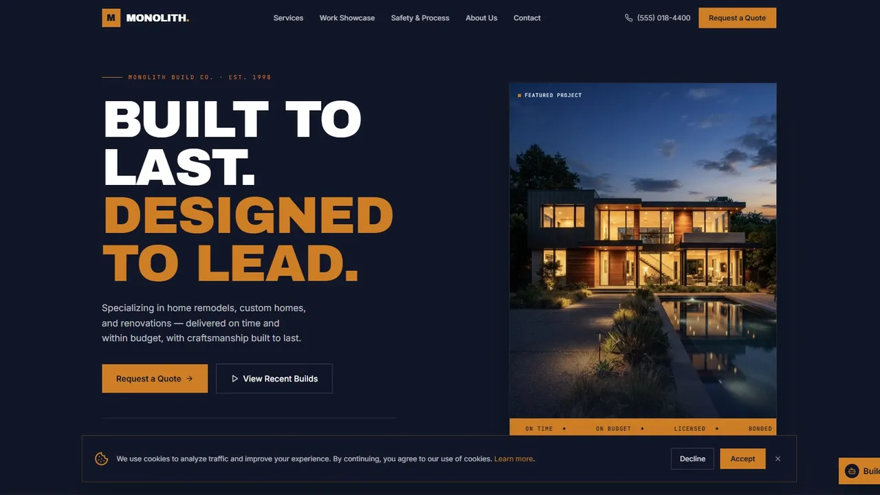 Yota Web  template preview