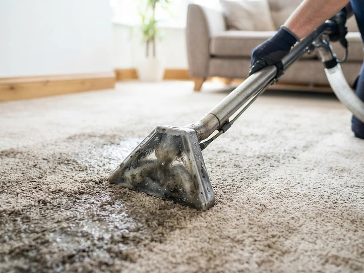 Professional extraction carpet cleaning in a Bolton home