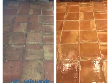 Before and after — Hard floor tiles