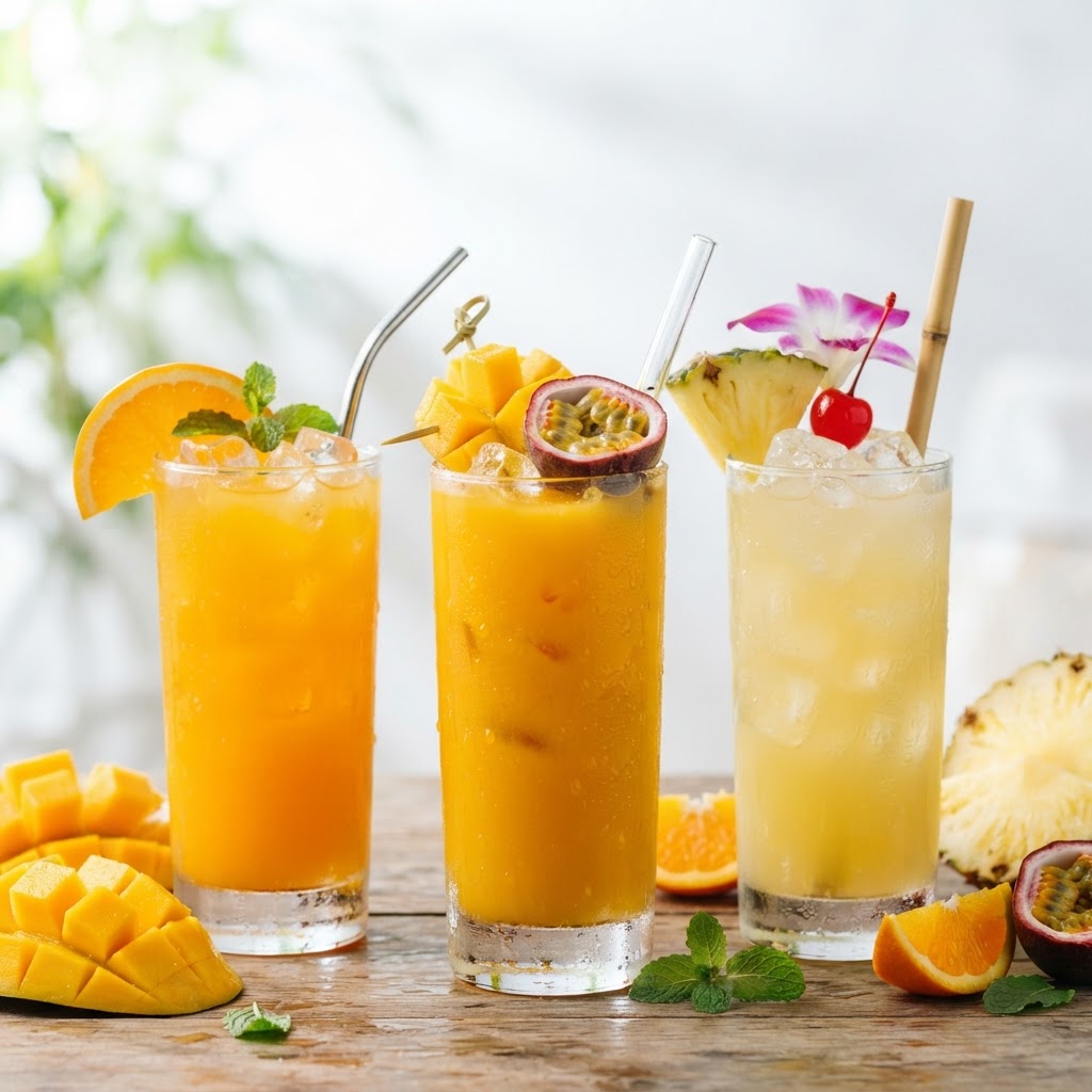 Fresh tropical juices