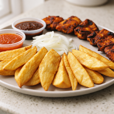 Yam Chips with Roasted or Pan-Fried Chicken Breast photo 2