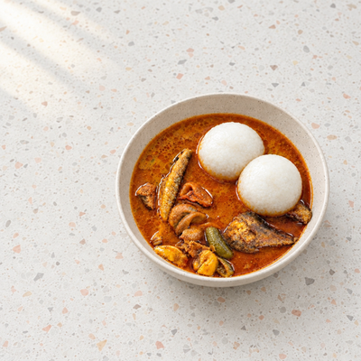 Rice Balls with Fish Palm Nut Soup photo 3