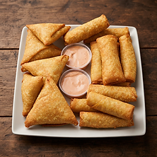 Fried Beef Samosa and Fish & veggies Spring Rolls Combo (1kg)