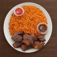 Jollof Rice with Pan-Fried Beef