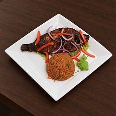 Jollof Rice with Grilled Red Bream