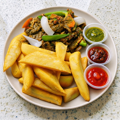 Yam Chips with Peppered Chicken Gizzard photo 7