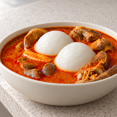 Rice Balls with Goat Palm Nut Soup photo 3
