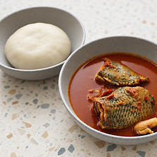 Fufu with Tilapia Pepper Soup