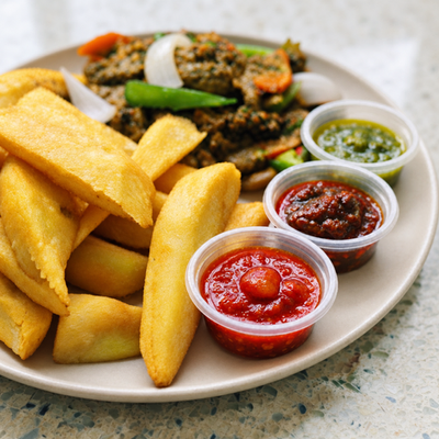 Yam Chips with Peppered Chicken Gizzard photo 6