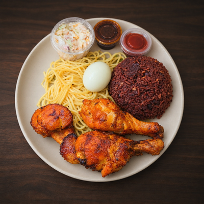Waakye with Roast Chicken photo 1