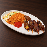 Jollof Rice with Goat Kebab