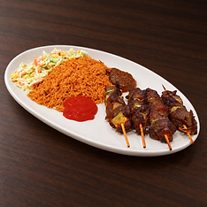 Jollof Rice with Goat Kebab