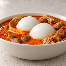 Rice Balls with Goat Palm Nut Soup