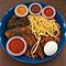 Waakye with Pan-Fried Red Bream