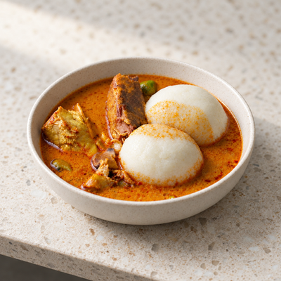 Rice Balls with Fish Groundnut Soup photo 3