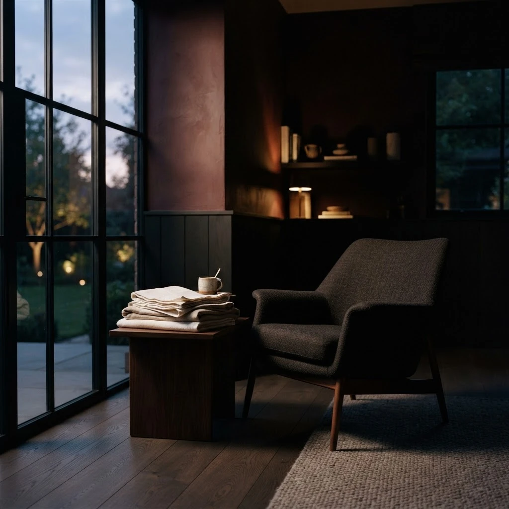 A serene home interior arranged for dignified care