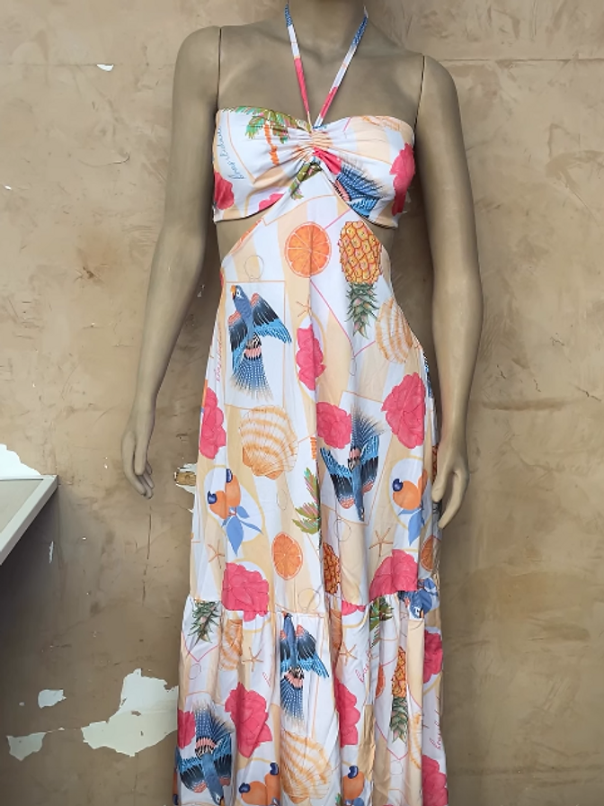 Vestido Floral Longo