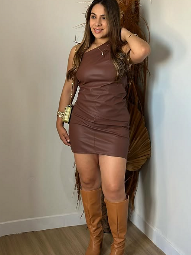 Vestido Couro