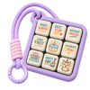 Birthday Wishes 3x3 Clicker in Lavender