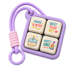 Birthday Wishes 2x2 Clicker in Lavender