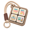 Birthday Wishes 2x2 Clicker in Cocoa Brown