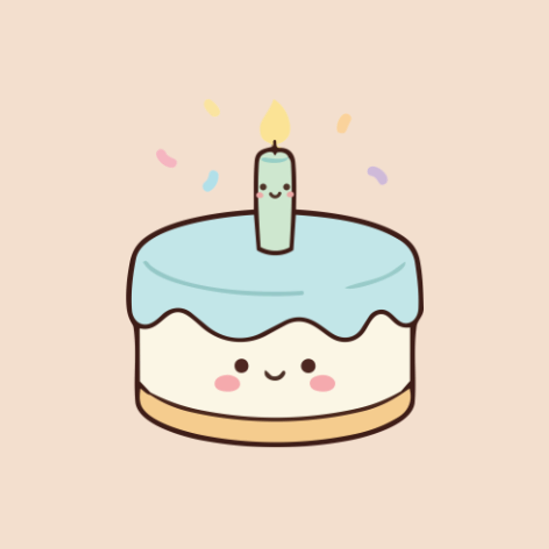 Birthday Cake Blue
