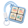 Birthday Wishes 2x2 Clicker in Powder Blue