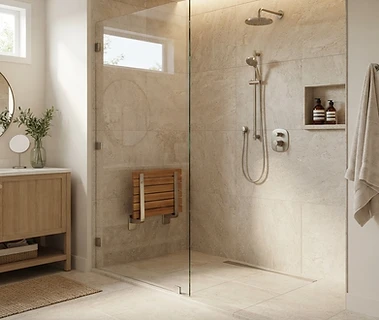 Curbless Showers and Walk-In Tubs
