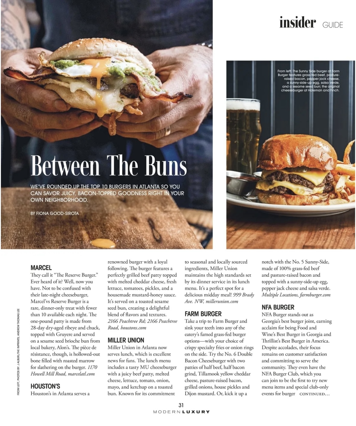Between the Buns — Top 10 Burgers in Atlanta