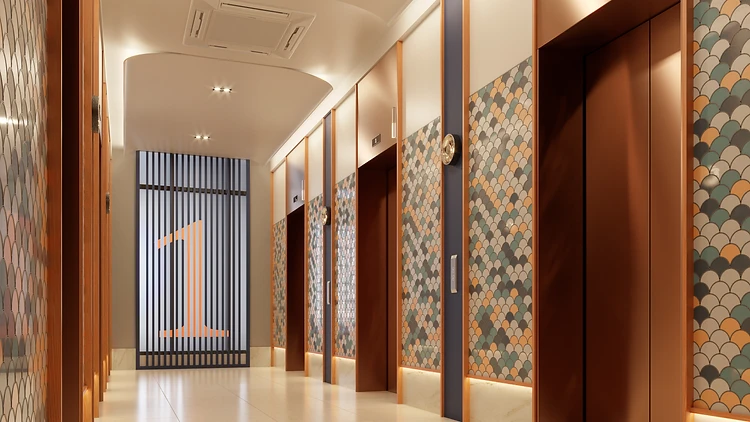 Lift Lobby at The LightHauz Penang by EXSIM