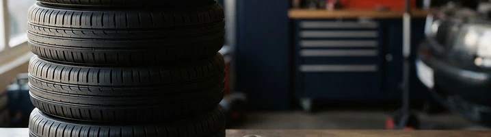 Tyres and tools in the Sax Vehicle Services workshop