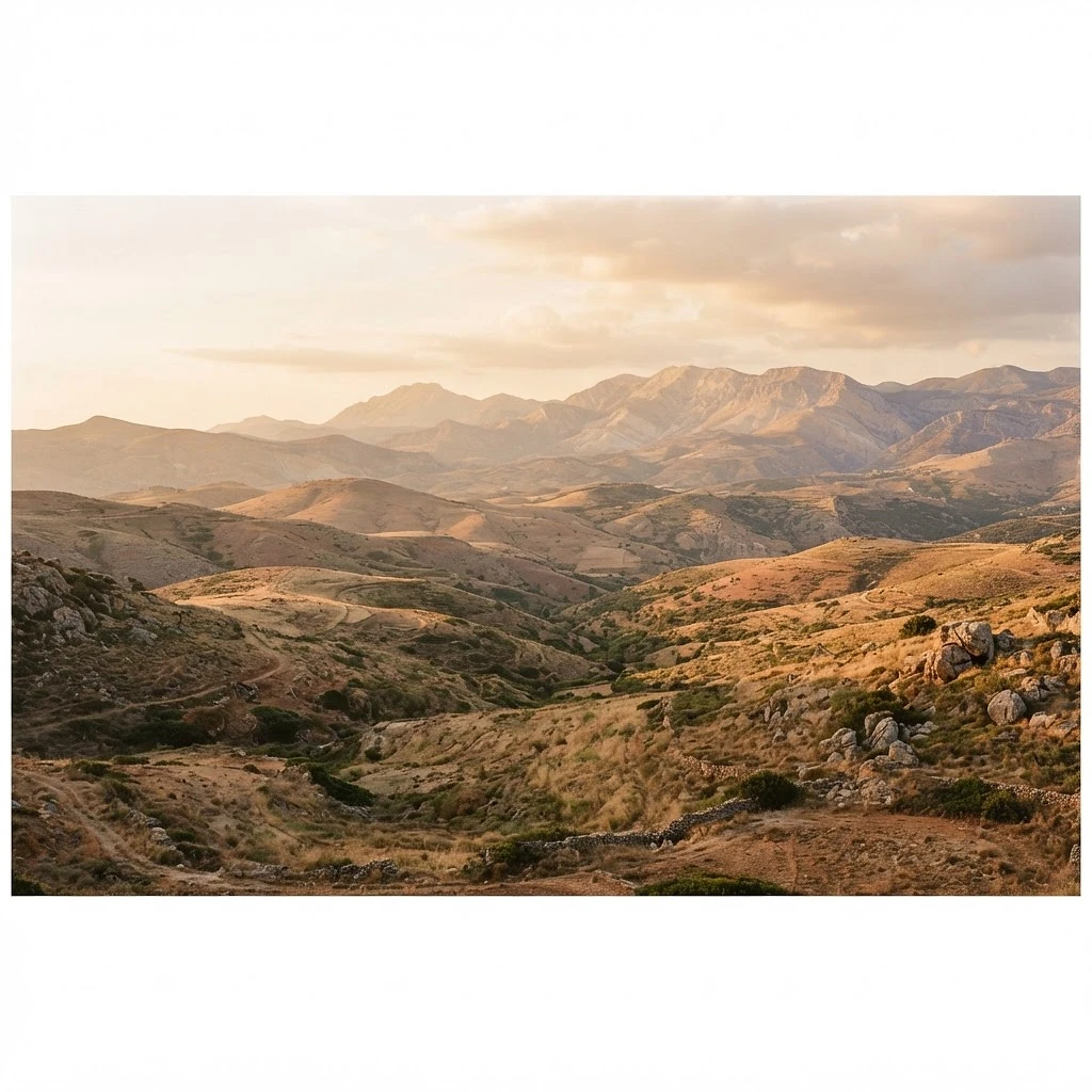 Expansive golden hour landscape