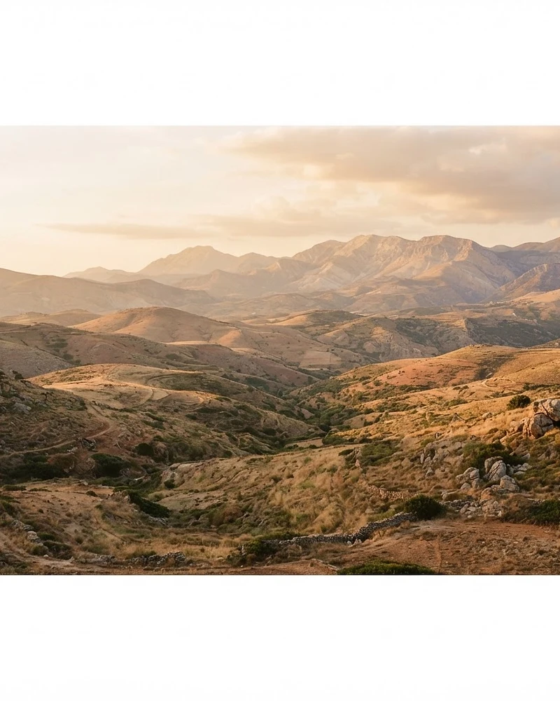 Expansive golden hour landscape