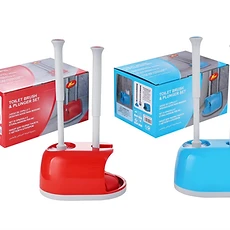 Ensemble brosse WC et ventouse