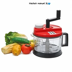 Hachoir manuel multifonction à manivelle 3L (Broyeur / Robot culinaire mécanique)