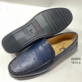 • Mocassin "Mazzaro Italy Design" en cuir gaufré effet autruche